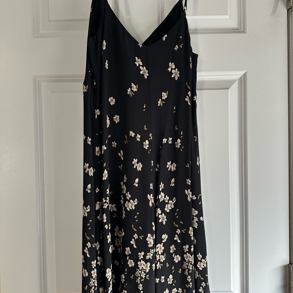 Reformation Black Floral Midi Dress